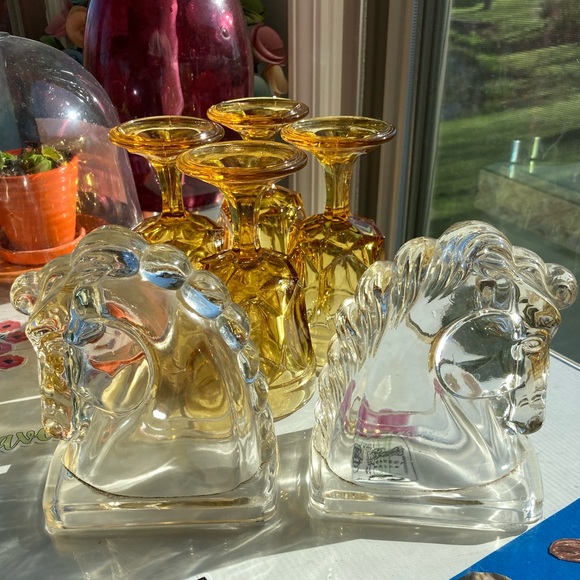 Federal Glass Horse Bookends - Picture 3 of 12
